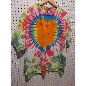 Handmade Tie Dye 2X Tshirt Heart